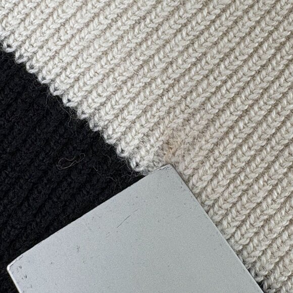 Per Se by Carlisle Striped Turtleneck Sweater Size S Purple Black Silk Blend - Picture 8 of 11